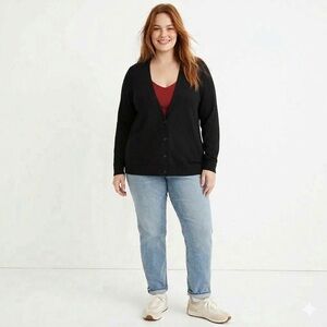 Pennington's Black Vneck Cardigan Sweater Size 1X NWT Brand New